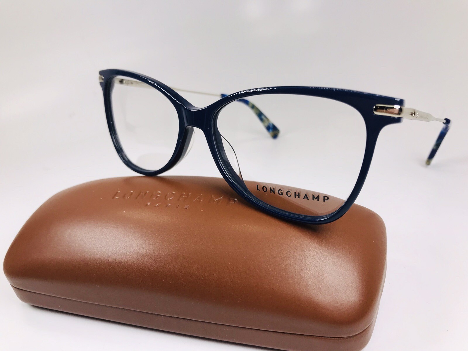 New LONGCHAMP LO2636 424 Blue Eyeglasses 55mm with Case Longchamp Lo2636 424 Blue Eyeglasses 55mm With Case for sale  main image 2