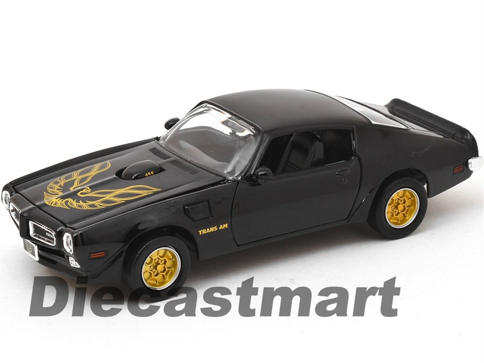 Pontiac Firebird Trans Am 1973 Nero//Oro 1:24 MOTOR MAX MODELLO DI AUTO