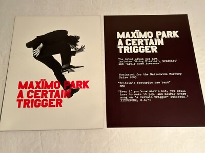 MAXIMO PARK 2005 A Certain Trigger lot of 2 large 7 x 5 US album Promo postcards