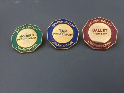 British Ballet Organisations scholars badges, Modern, Tap & Ballet