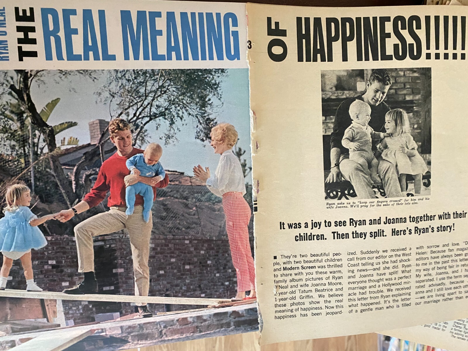 Ryan O&rsquo;Neal, Tatum, Griffin, Three Page Vintage Clipping | eBay