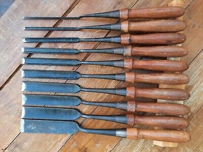 10 Japanese Cranks neck Incannel Gouge Chisel Woodworking Tools