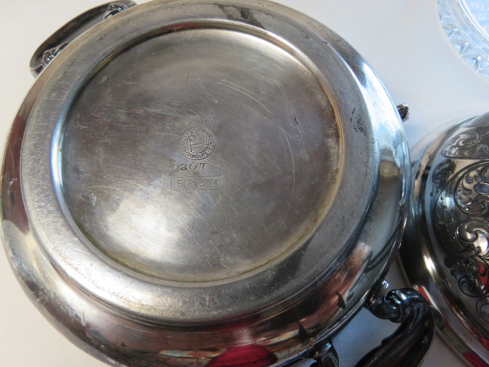 Silver Plate Butter Dish Glass Insert Toronto Standard Co.