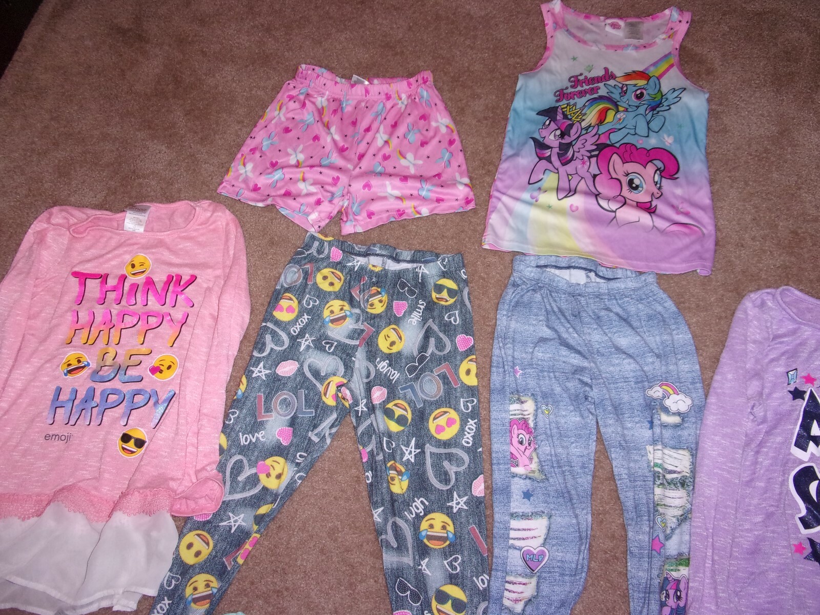 Girl My Little Pony Clothing Sets Lot of 9 SiZe 10/12 and XL VGC!!!