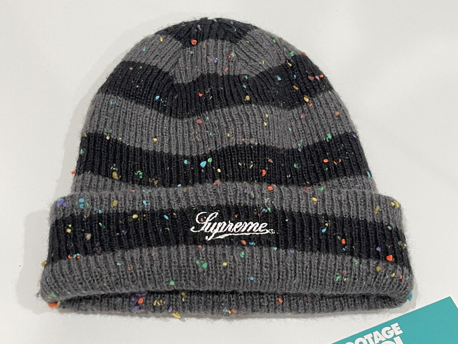 supreme Stripe Speckle Beanie 野村周平着用