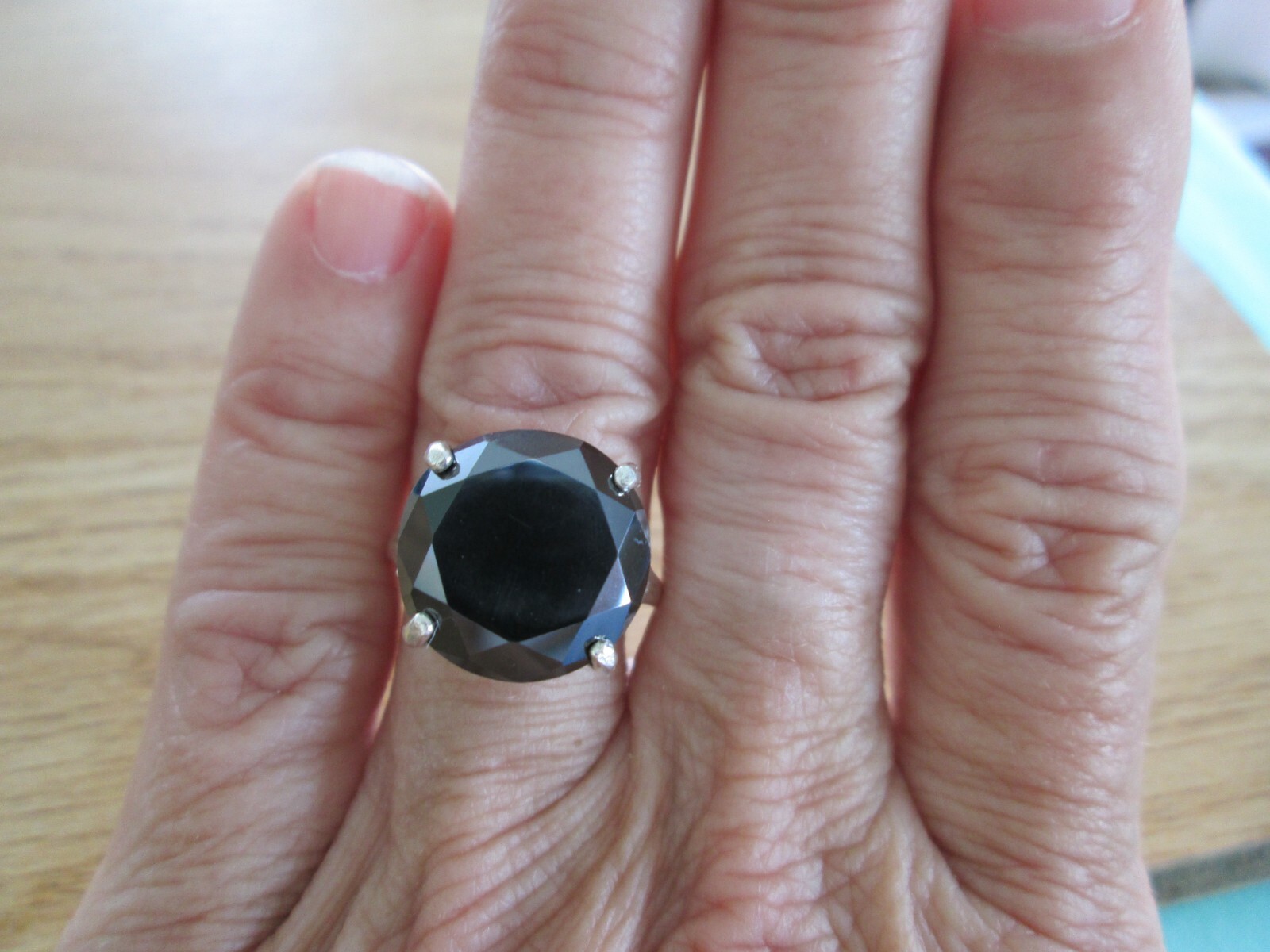 Pre-owned Real Black Diamonds Inc 11.01ct Natural Black Diamond Ring,appraisal Free Dia Tester,size 5,6,7,8,9,10