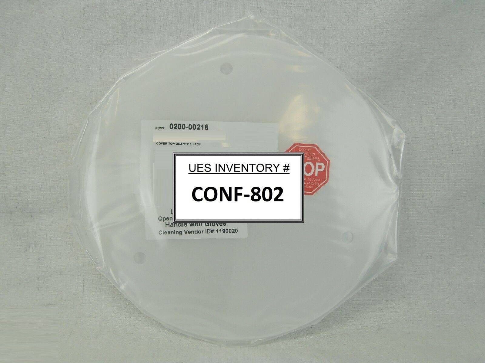 AMAT Applied Materials 0200-00218 Cover Top Quartz 8 AMAT Applied Materials 0200-00218 Cover Top Quartz 8