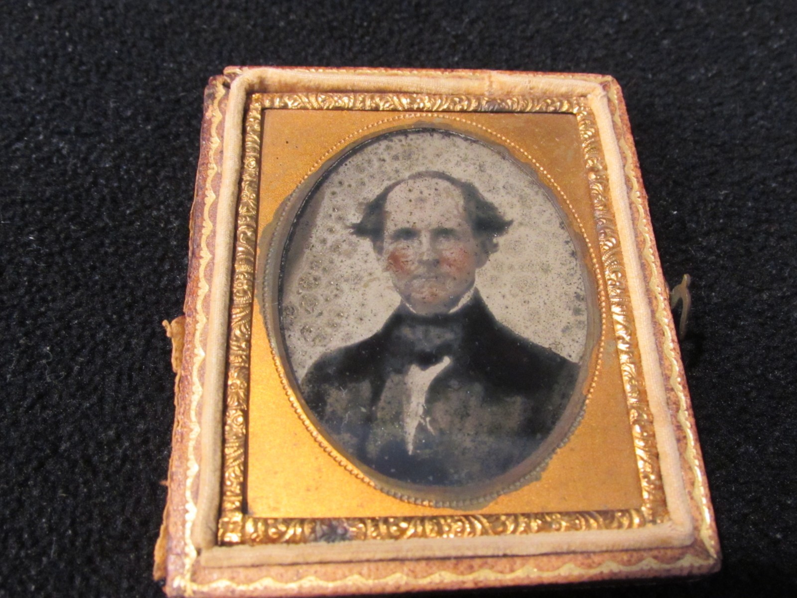 Antique Ambrotype in Half Case w/Brass Insert South Carolina Gentleman