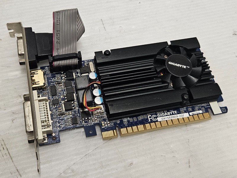 Geforce Gt 520 1gb Ddr3, Hdmi, Dvi, Vga, Gigabyte Gv-N520d3-1gi, Rev 2.0 Working