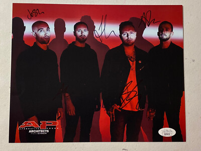 ARCHITECTS BAND AUTOGRAPHED SIGNED 8X10 PHOTO JSA COA # QQ50452