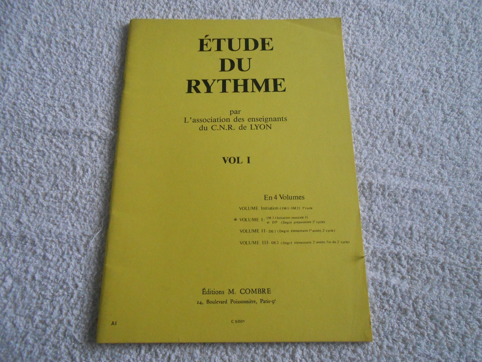Image Etude du rythme vol.1 association des enseignants du CNR de Lyon Image Etude du rythme vol.1 association des enseignants du CNR de Lyon
