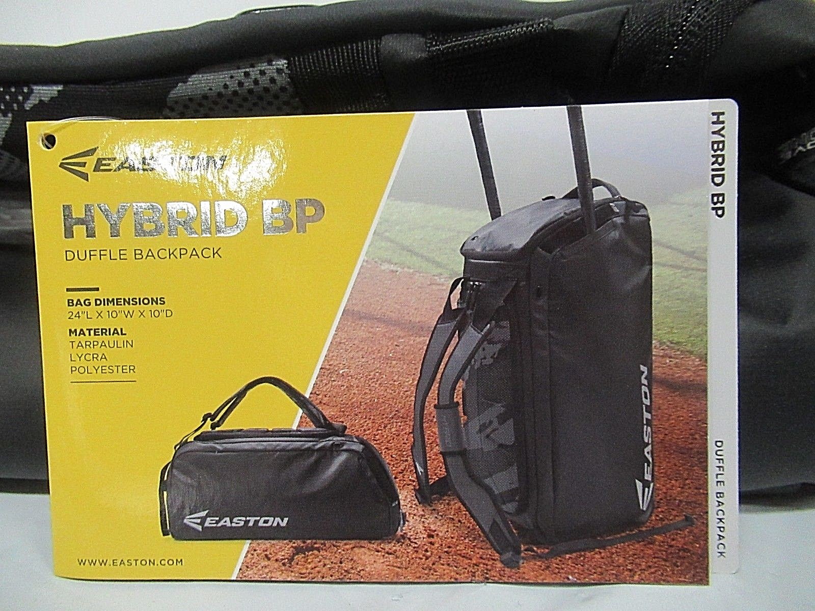NEW *** Easton Hybrid Backpack / Duffle Bat Bag Black