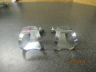 Plastic Resin Gray Small NOS Christophe France Road Bike Pedal Toe Clips
