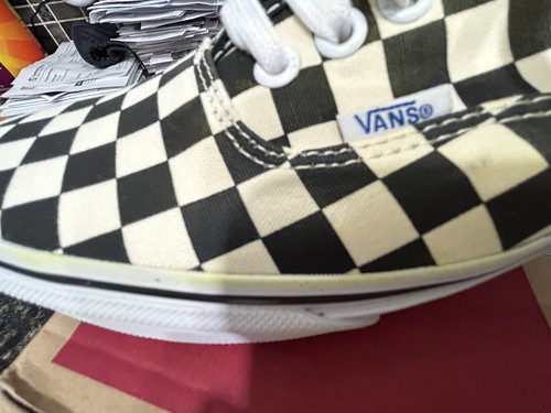スニーカー ^VANS^ Authentic Golden Coast Checkerboard Black White VN000 Vans 
