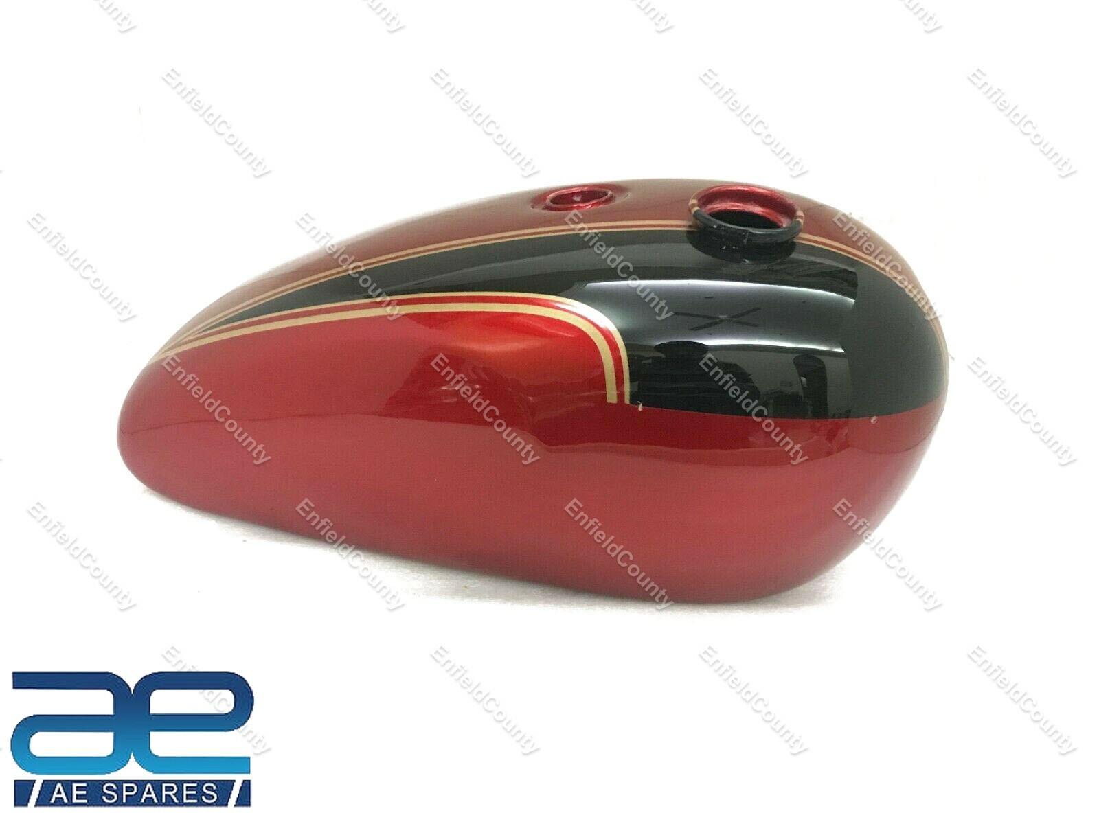 Fits For Triumph T140 Red & Black Painted Steel Fuel Petrol Gas Tank 