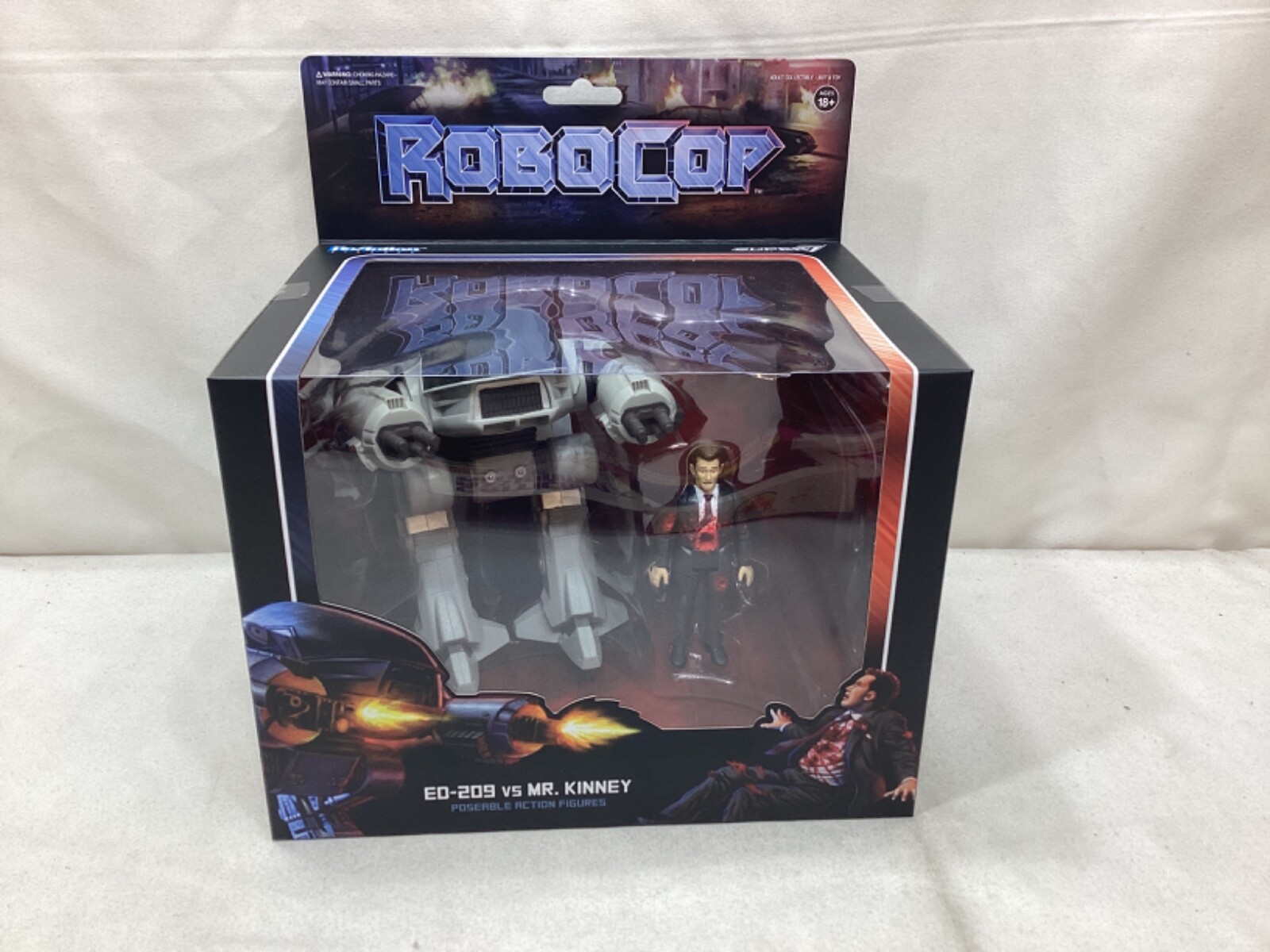 NEW Super7 ReAction Robocop ED-209 vs Mr. Kinney Figure Set