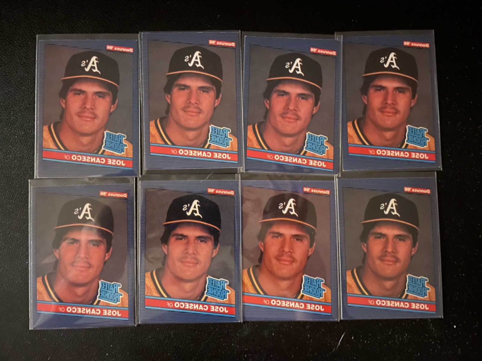 1986 Donruss Baseball #39 Jose Canseco RC Rookie Lot Of 8