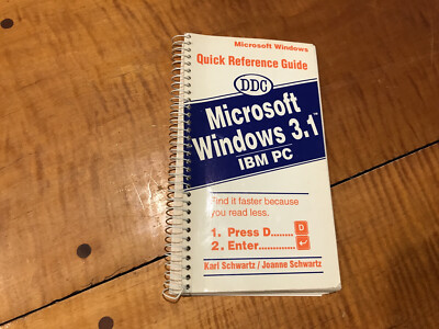 VTG Microsoft Windows PC Guide 3.1 Quick Reference IBM Book 1992 Karl Schwartz