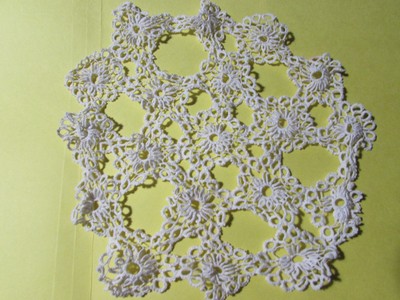 VINTAGE ANTIQUE white handmade 8 - 8 1/2