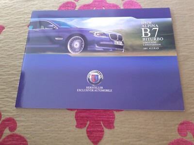 2010 BMW ALPINA B7 BiTurbo Brochure Prospekt Catalogue GERMAN language RARE