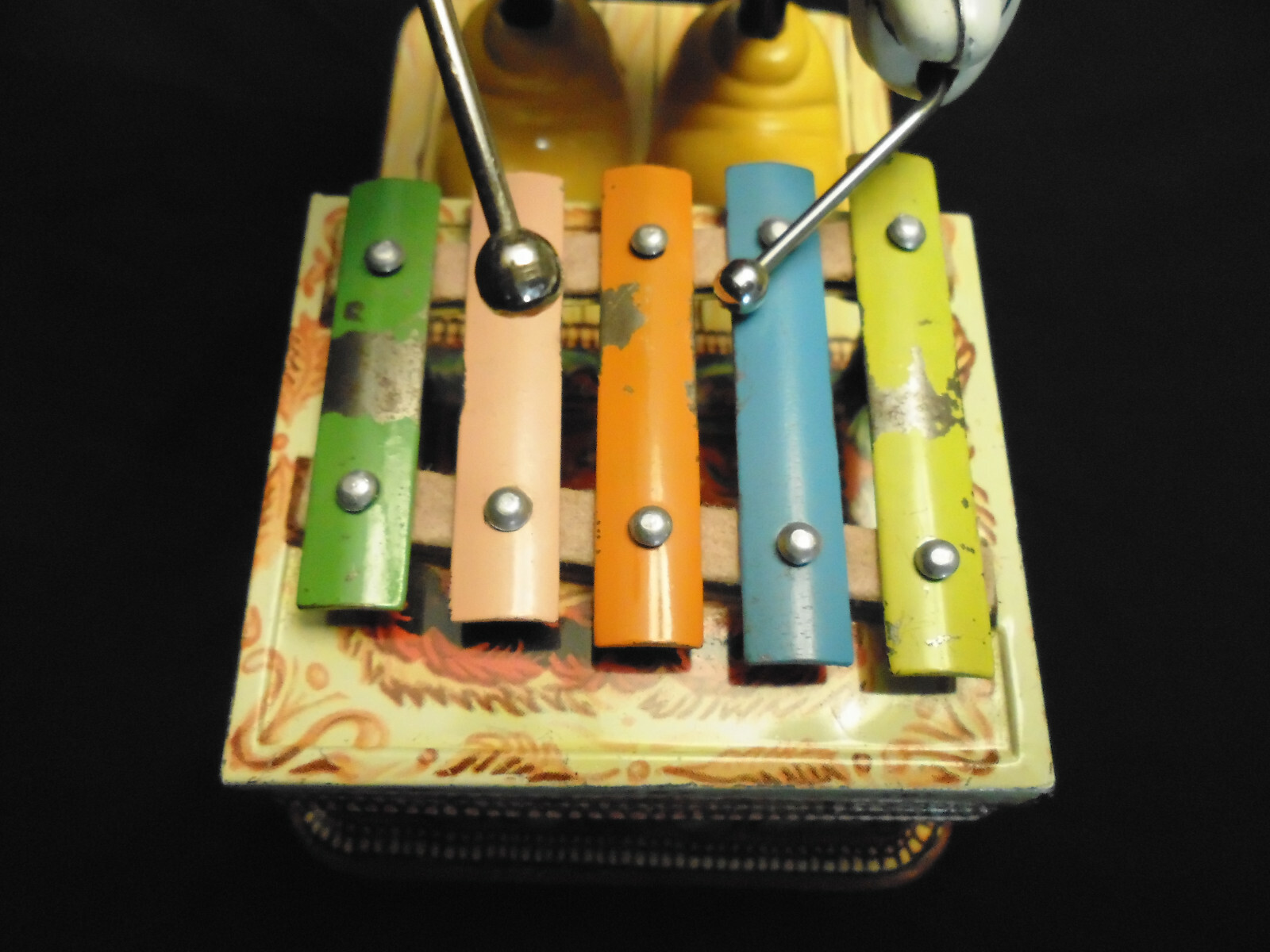 VINTAGE 1950'S MARX LINEMAR JAPAN XYLOPHONE MICKEY MOUSE TIN WIND UP TOY DISNEY