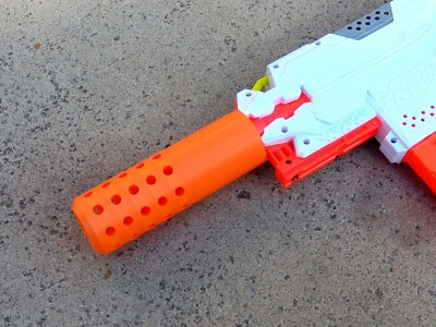 Blasters3D HMP Type I Muzzle (150mm) for Nerf Modulus Zombie Strike Blasters 