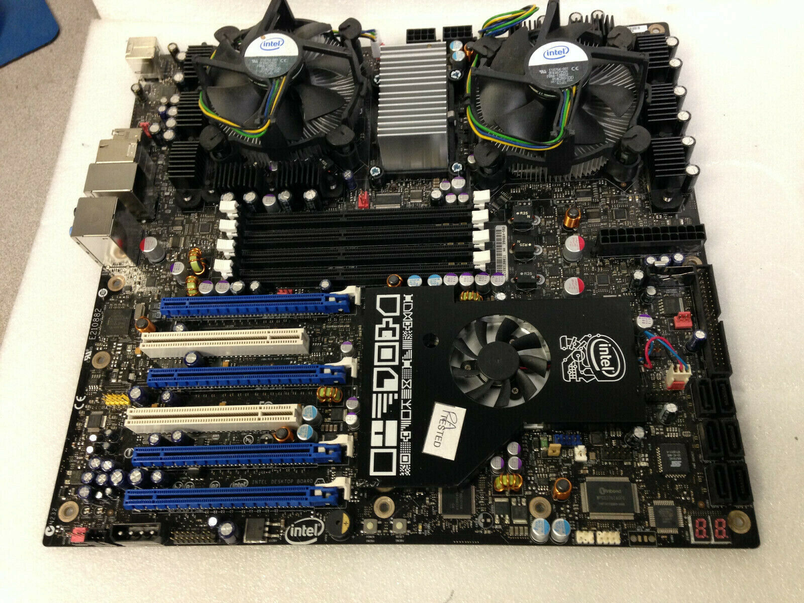 Intel D5400XS LGA771 Motherboard w 2 QX9775 intel CPU & Fans Used Tested Intel D5400XS LGA771 Motherboard w 2 QX9775 intel CPU & Fans Used Tested