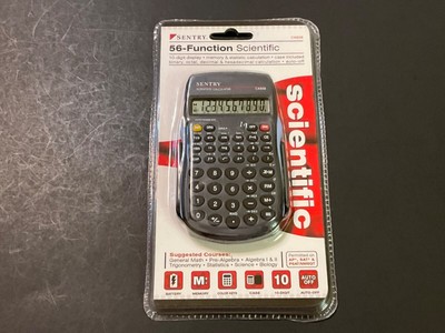 Sentry CA656 56-Function Scientific Calculator, Black Case 10-Digit LCD Auto Off