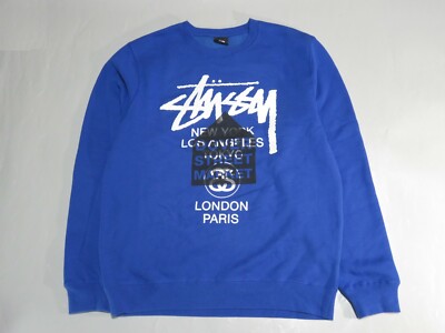 22144 Stussy x Dsm Crewneck blue M | eBay