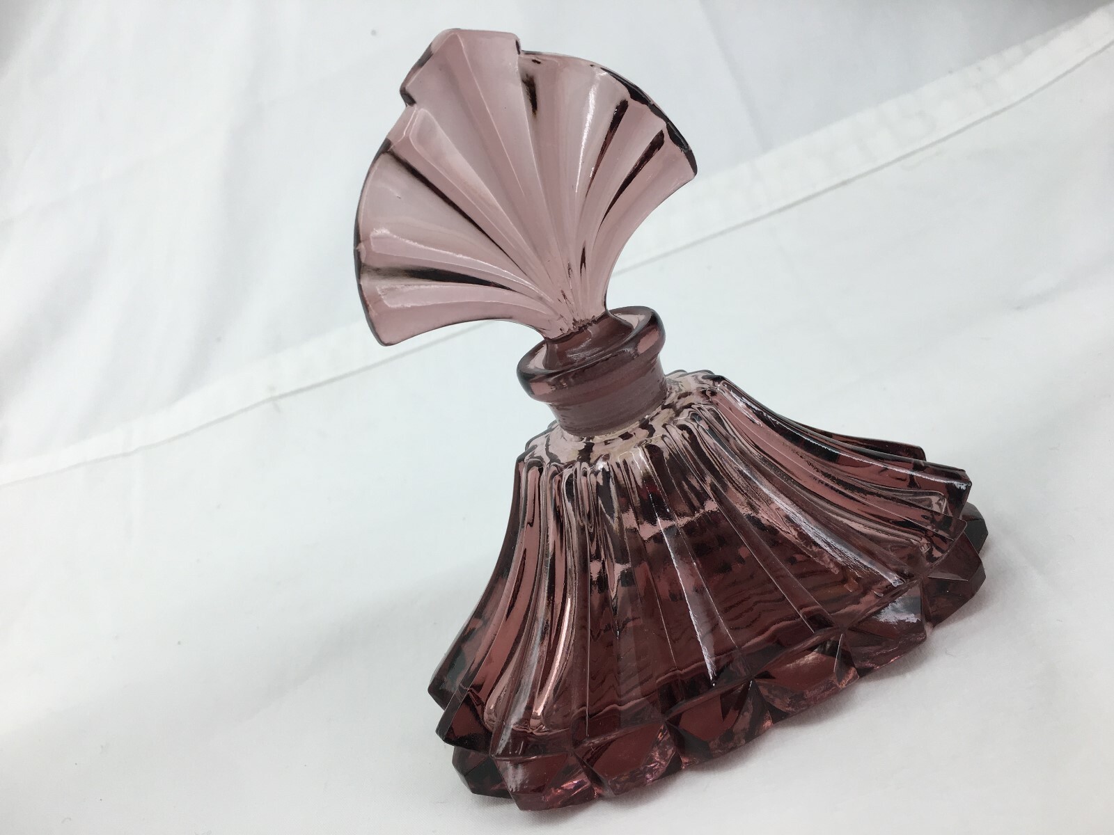 Antique Purple Glass Perfume Bottle
