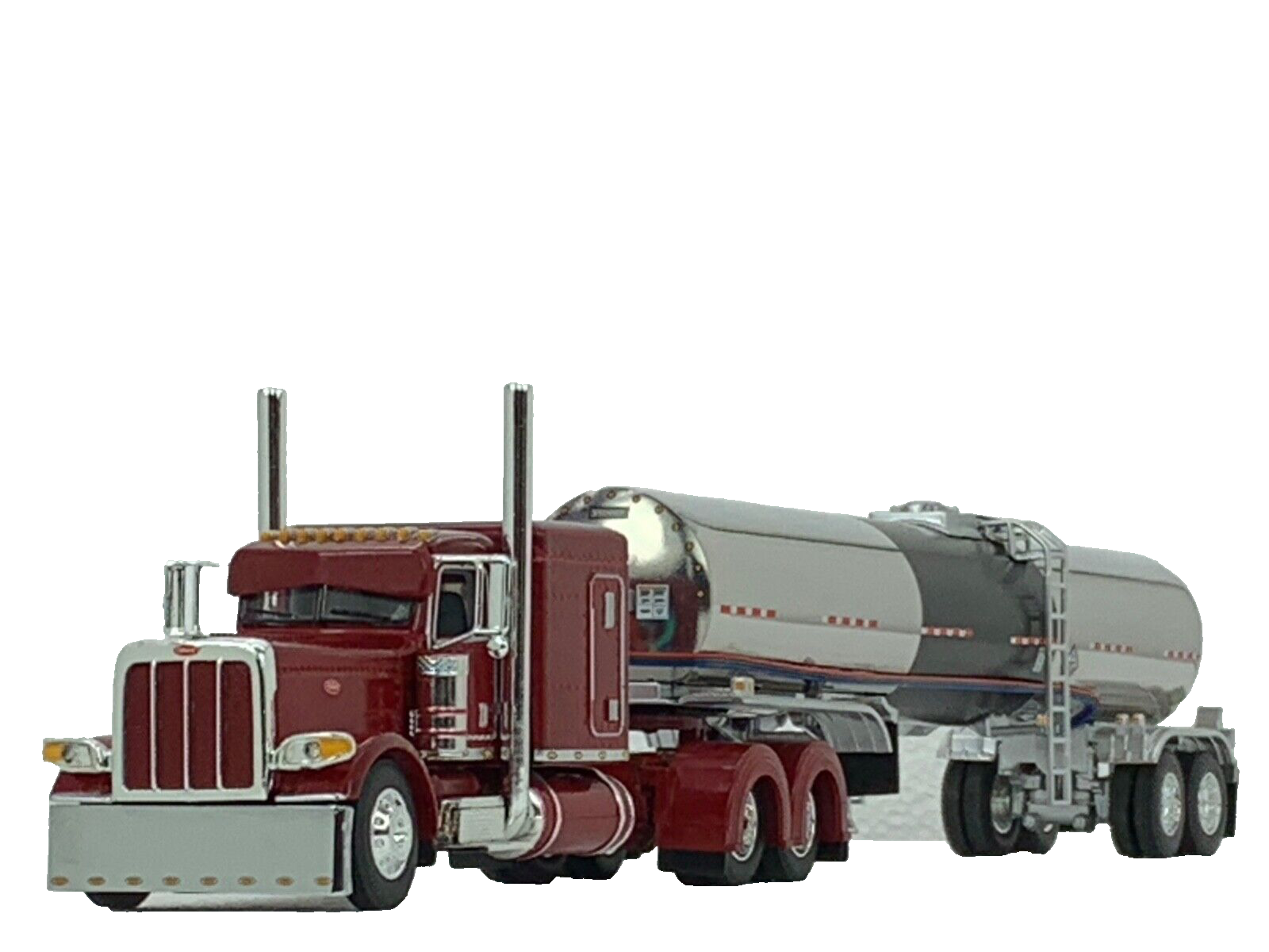 1/64 DCP PETERBILT 389 FLAT TOP W/ BRENNER STAINLESS ASPHALT