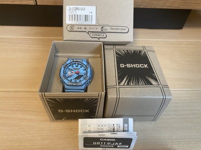 Pre-owned Casio G-shock Manga Theme Ga-2100mng-2ajr Blue Watch Box Jpn