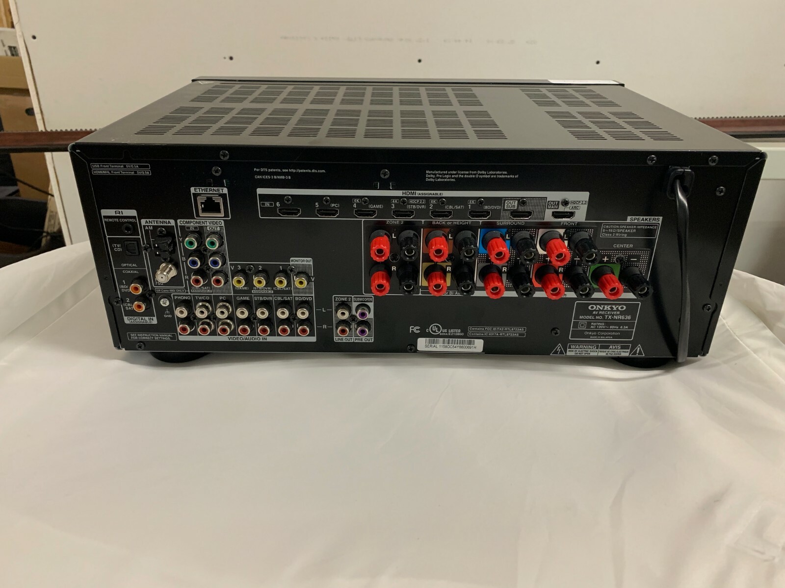 Onkyo TX TX-NR636 7.2 Channel 300 Watt Receiver