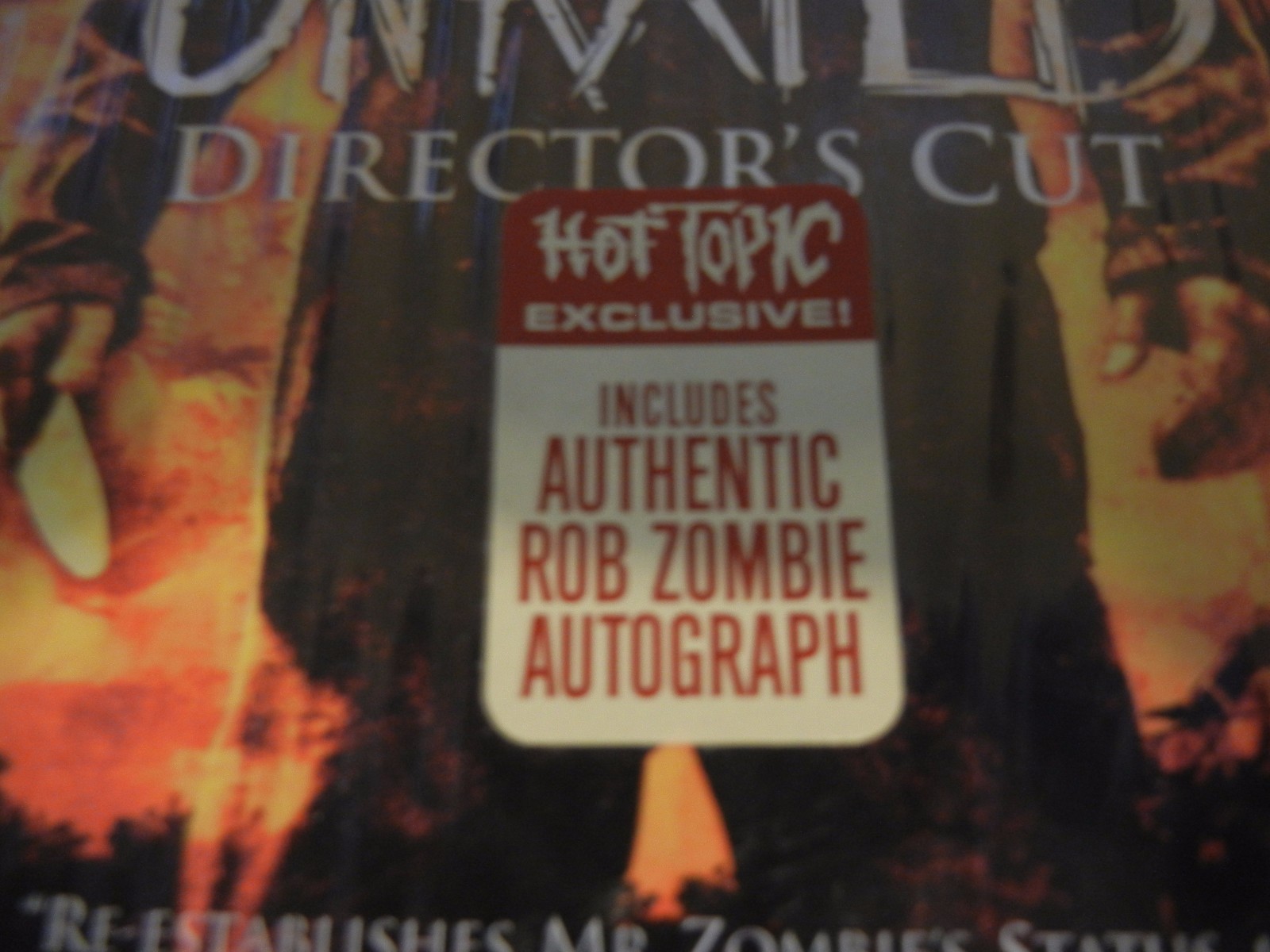 Rob Zombie Halloween DVD Ultra rare Hot Topic autograph signed sealed!