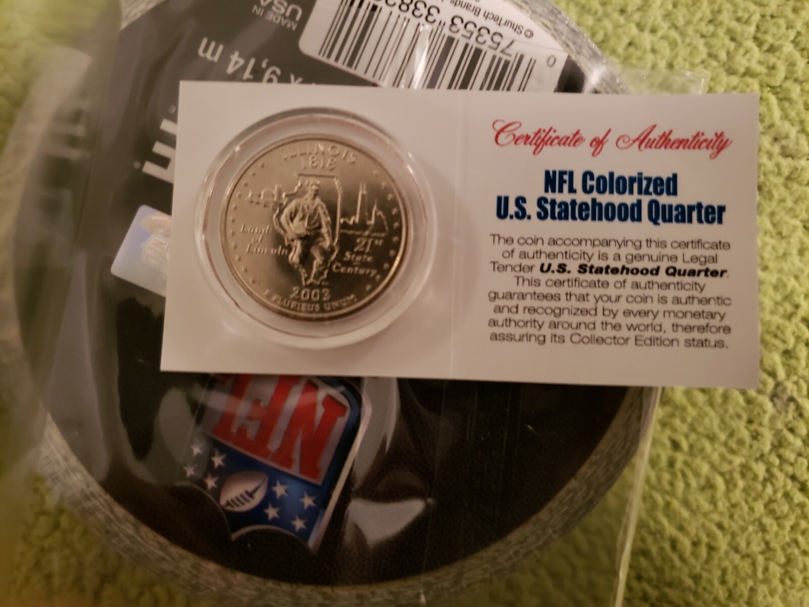 NFL Colorized U.S. Statehood Quarter