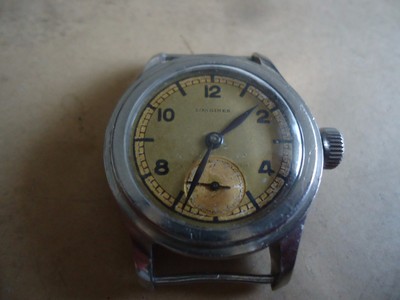 1940's LONGINES TRE TACCHE ACIER INOX STAYBRITE Cal. 10.68Z MILITARY  WRISTWATCH