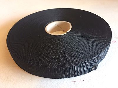 1 Inch Polypropylene Webbing Heavy Weight Black 1'' Strap 