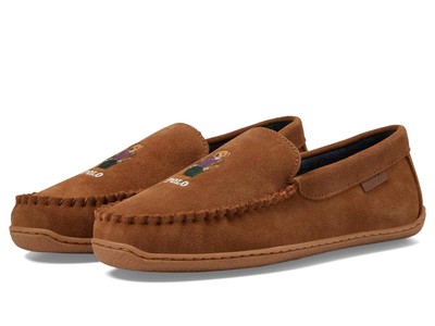 

Мужские тапочки Polo Ralph Lauren Snuff Suede Blackwatch Plaid w/Maddison Bear