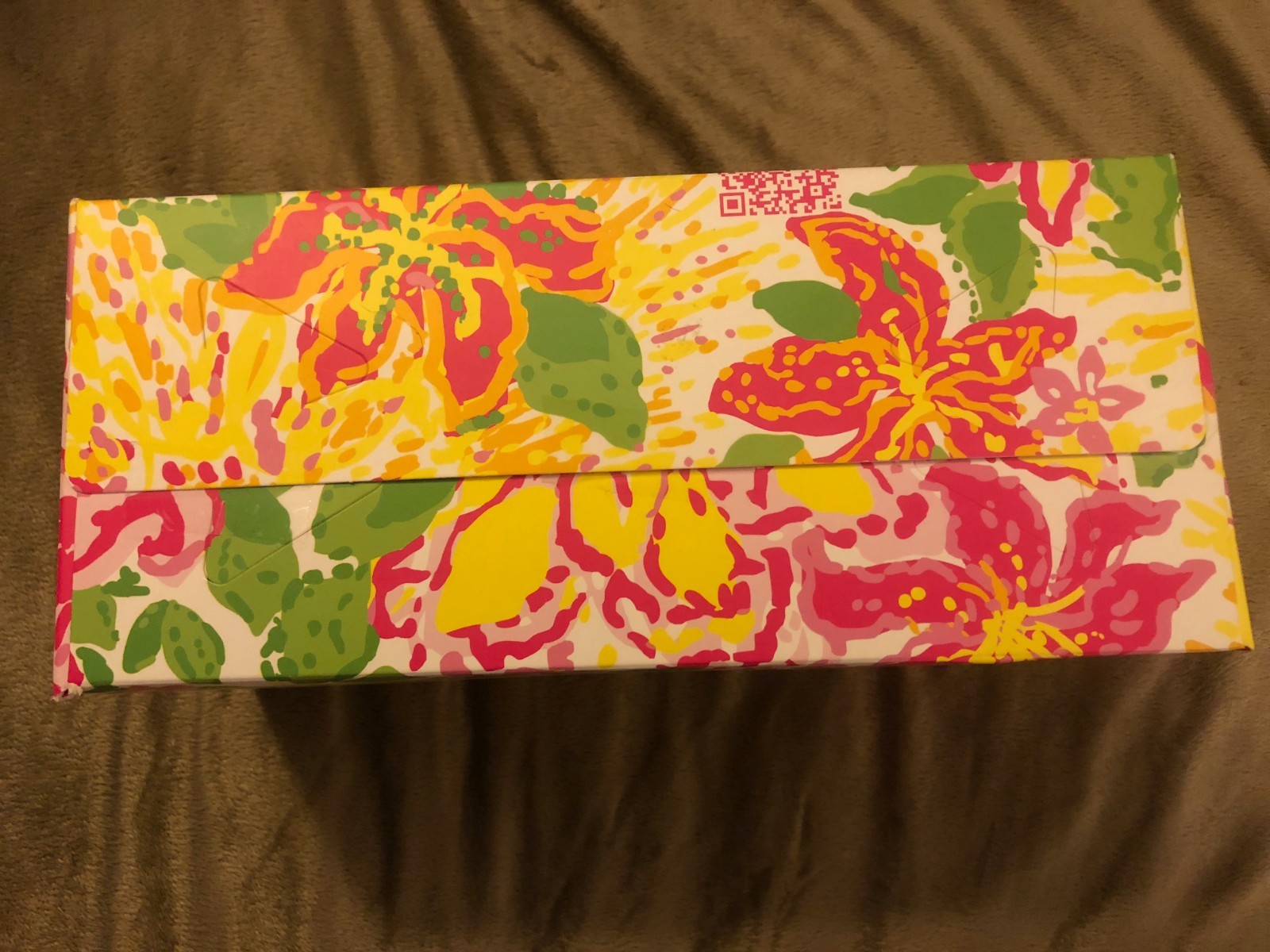 Lilly Pultizer Gift Box Tiger Lilly Pattern Long Orange Pink Yellow Green EASTER