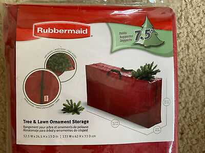 RUBBERMAID Christmas TREE & LAWN Ornament Storage Bag Fits Trees Up To 7.5' Tall
