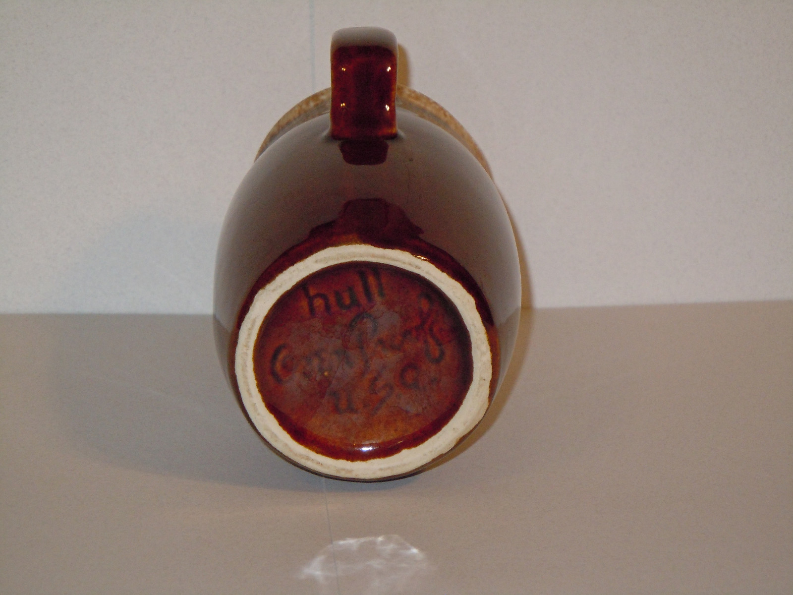 Hull Pottery Brown Drip Glaze 9 ½” Cream Pitcher Mid-Century USA Made