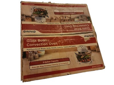 Magic Chef 3 Gallon EWGC12W3 1300-Watt Glass Bowl Convection Oven-Open Box
