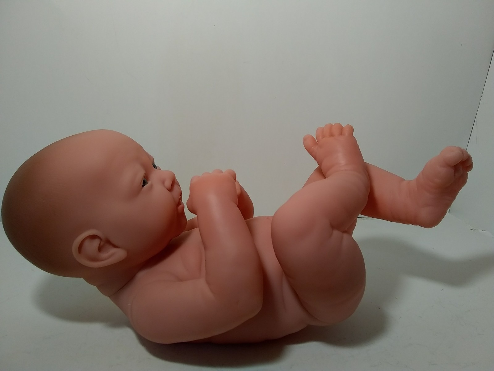 Lot of 2 Berenguer Baby Doll Newborn Vinyl 13 inch Grey Blue Eyes Open Mouth