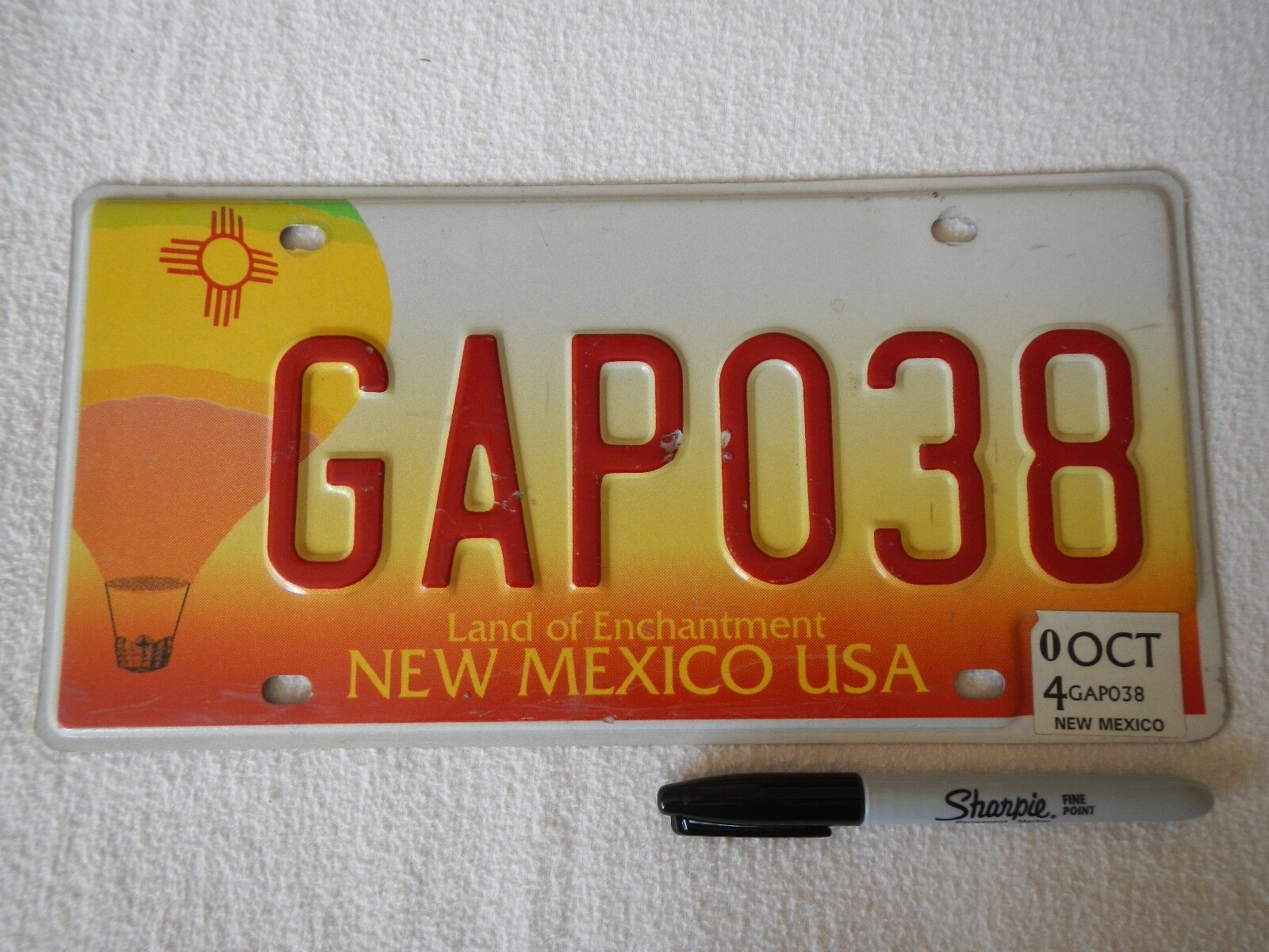 NEW MEXICO LICENSE PLACE # GAP038 LAND OF ENCHANTMENT USA HOT ...