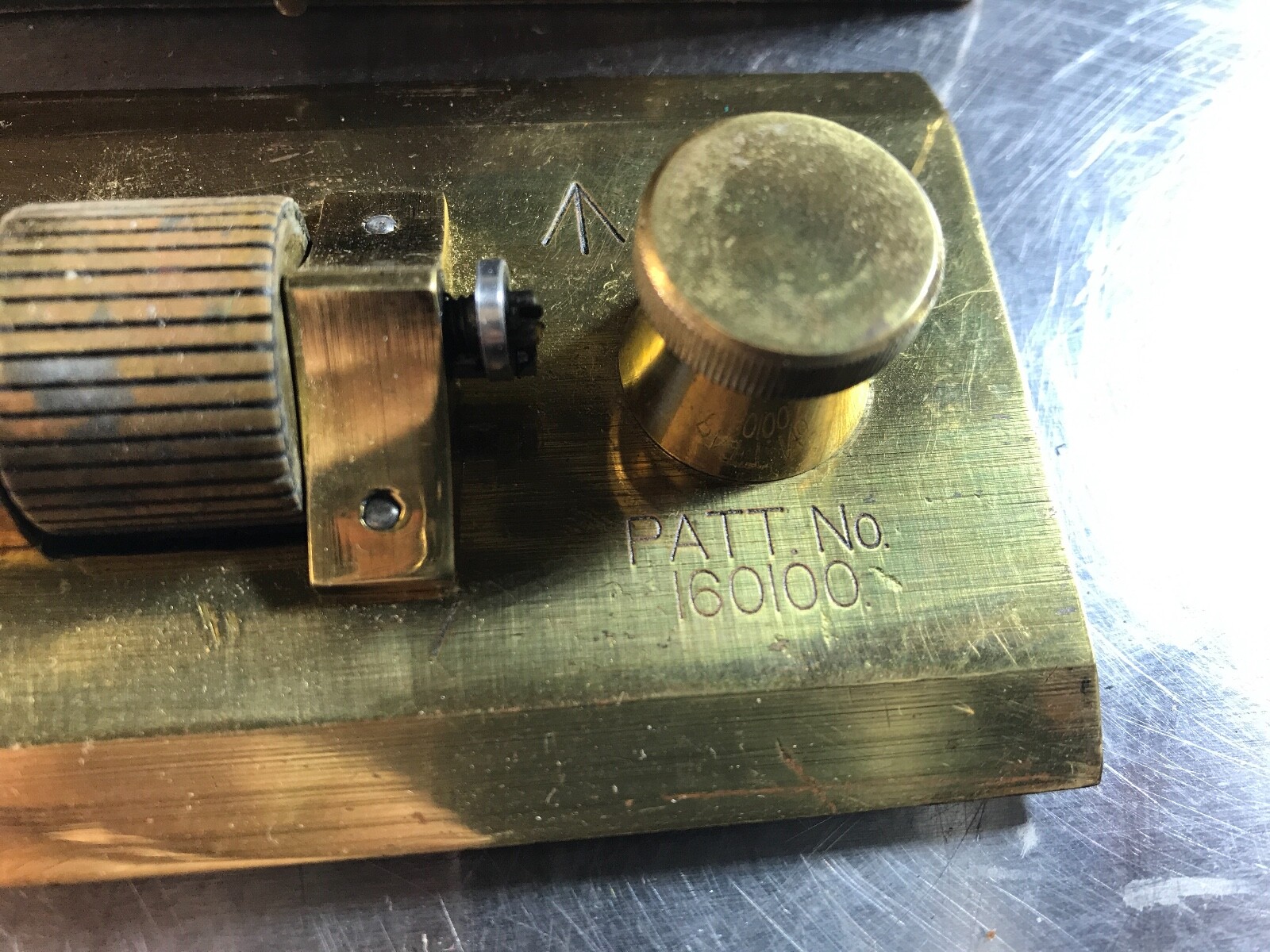 Patt 160100 Parallel Rolling Rule Vintage Ship Brass