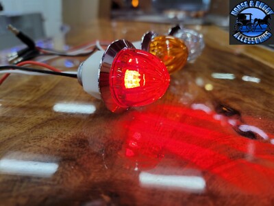 mini 3/4'' hero watermelons red or amber dual function clearance light