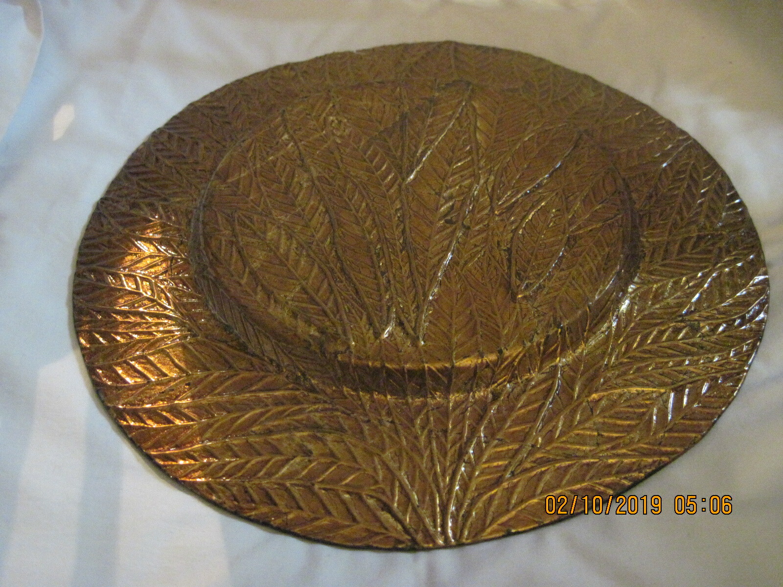 Gorgeous Art Glass Serving Tray, 13