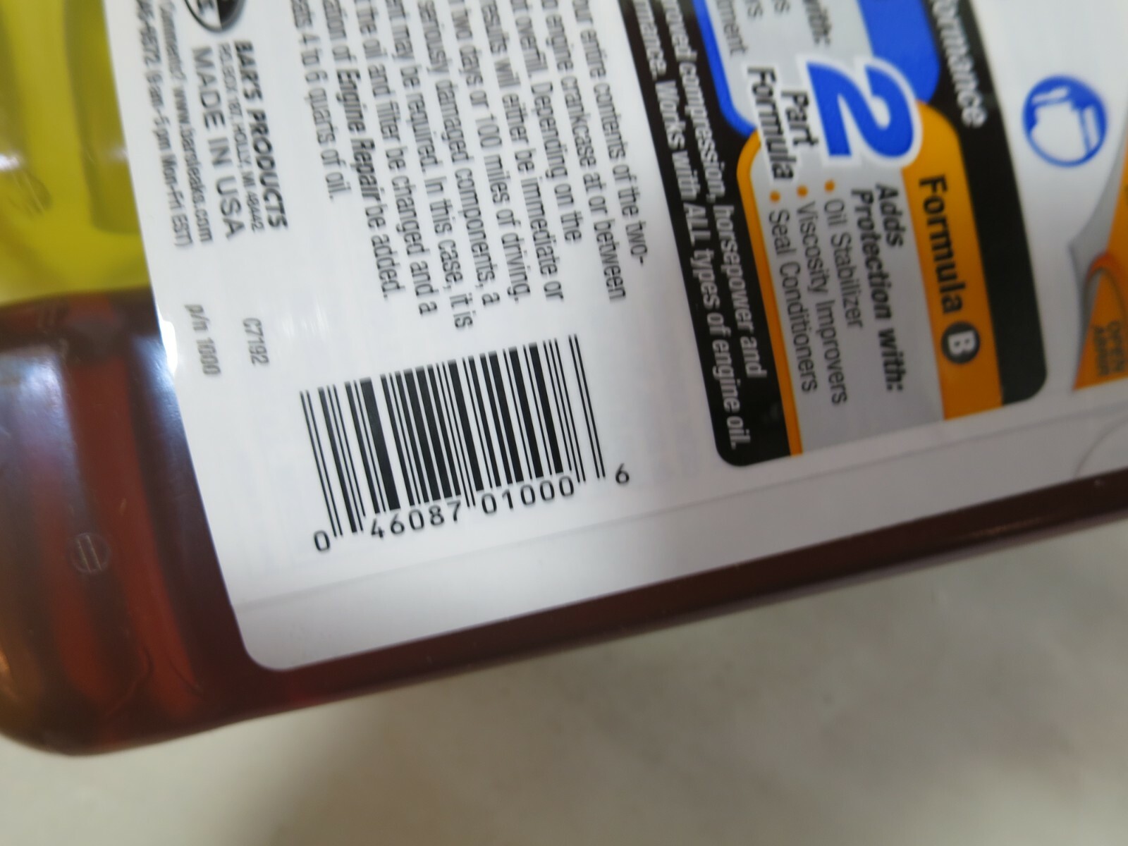 Bar's Leaks 1000 Engine Repair 2 Part Formula Restores Performance 16oz