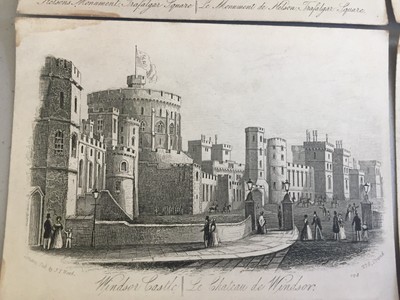 London J.T. Wood Steel Line Engravings London Possibly 1850s Lot of 12 Cards