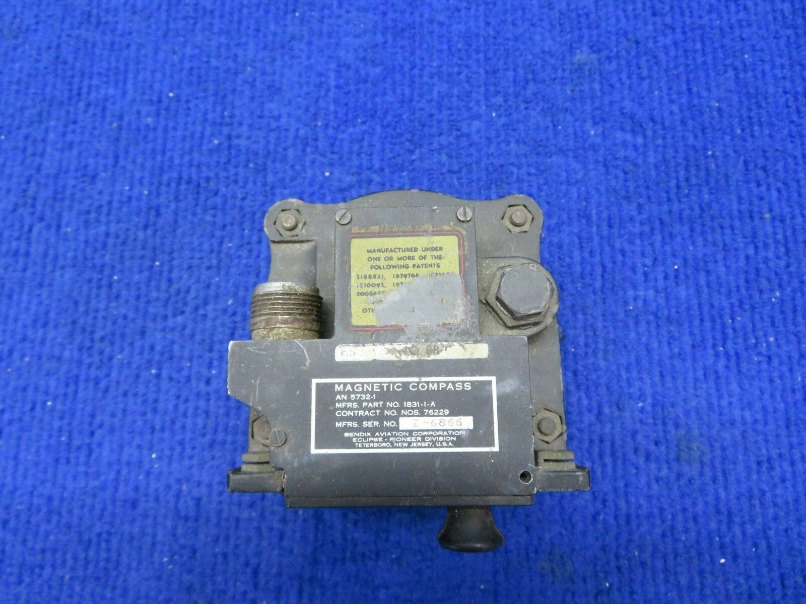 Bendix Vintage Aviation Magnetic Compass P/N AN5732-1 (0522-348